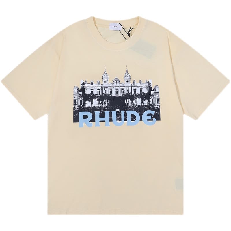 Rhude Casino Hd Castle Printed T-Shirt