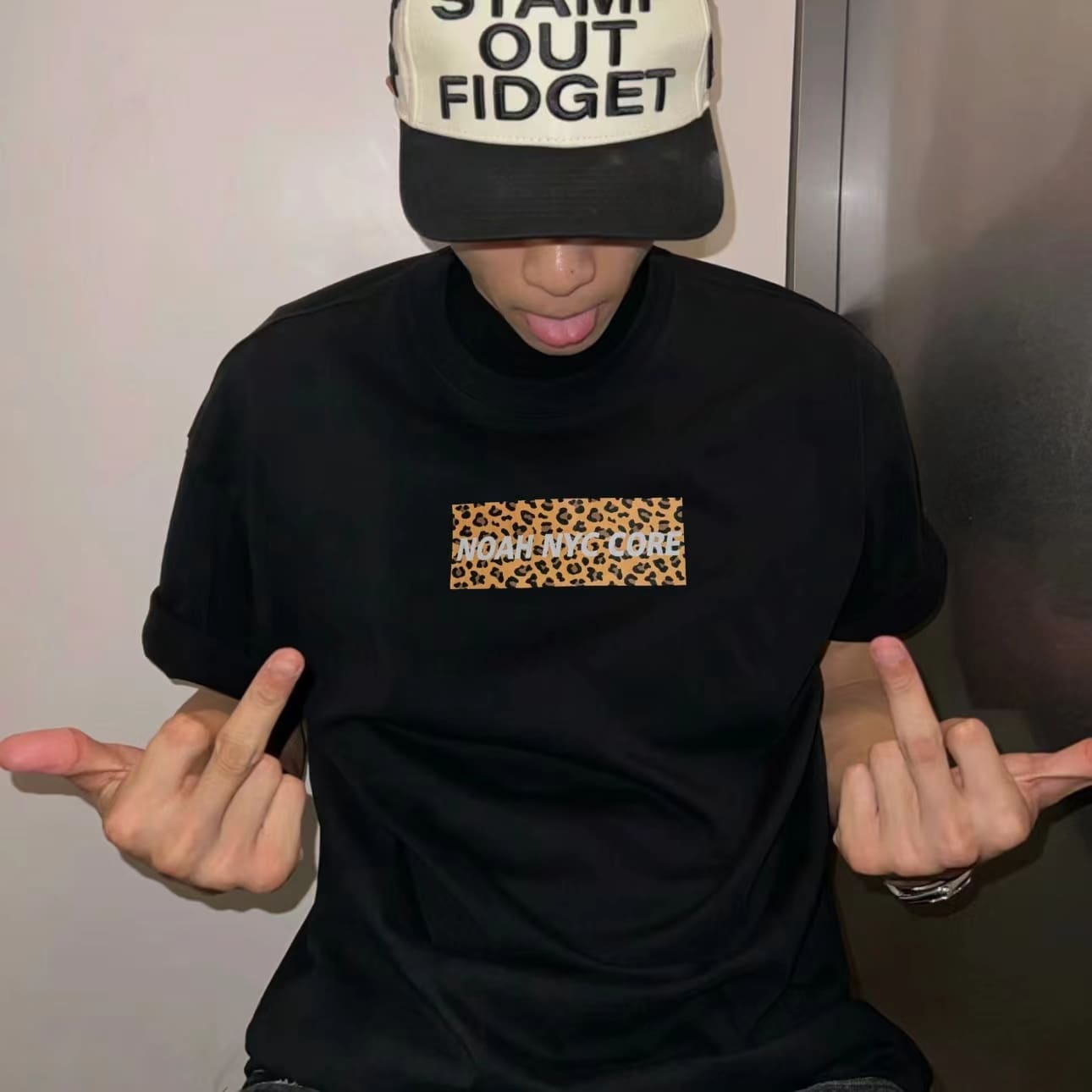 Noah Leopard Square Tee