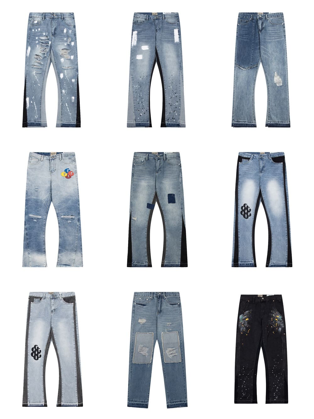 Gallery Dept Vintage Splash Ink Bell-Bottoms