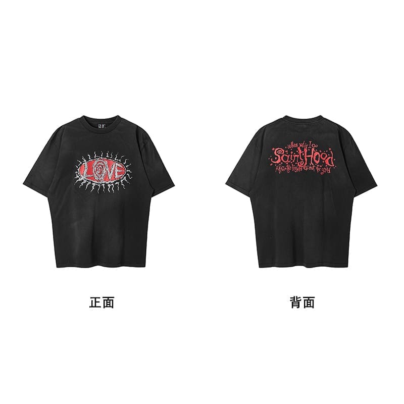 Saint Michael Vintage Short-Sleeved T-Shirt European Hip Hop Niche Style