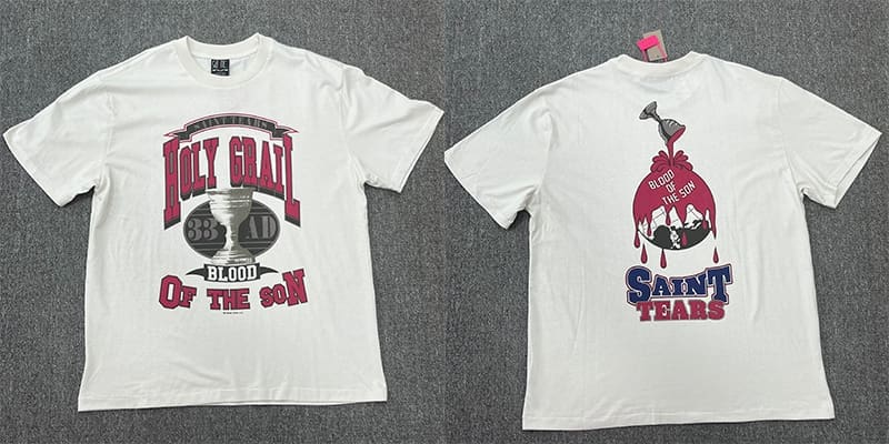 Saint Michael Distressed Retro Washed Vintage T-Shirt Fashion Collection