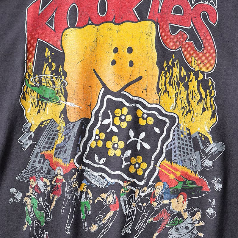 Kapital24Ss Hitian Hehong Batik Washed Cracked T-Shirt