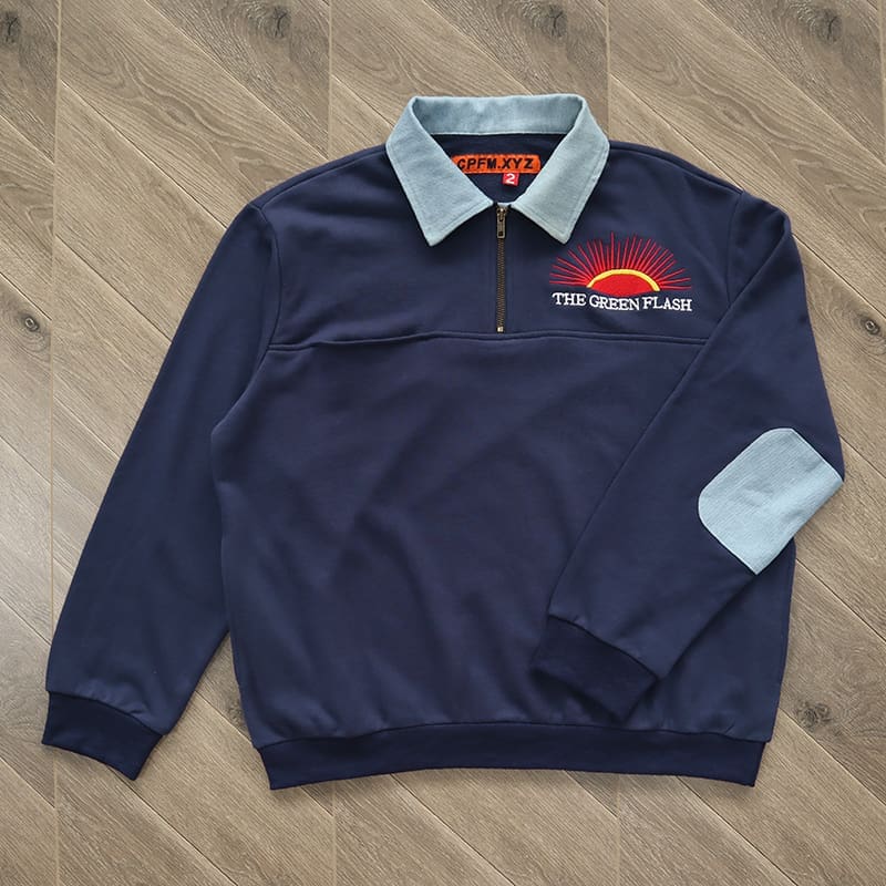 Cpfm.Xyz Green Flash Denim Half Zip