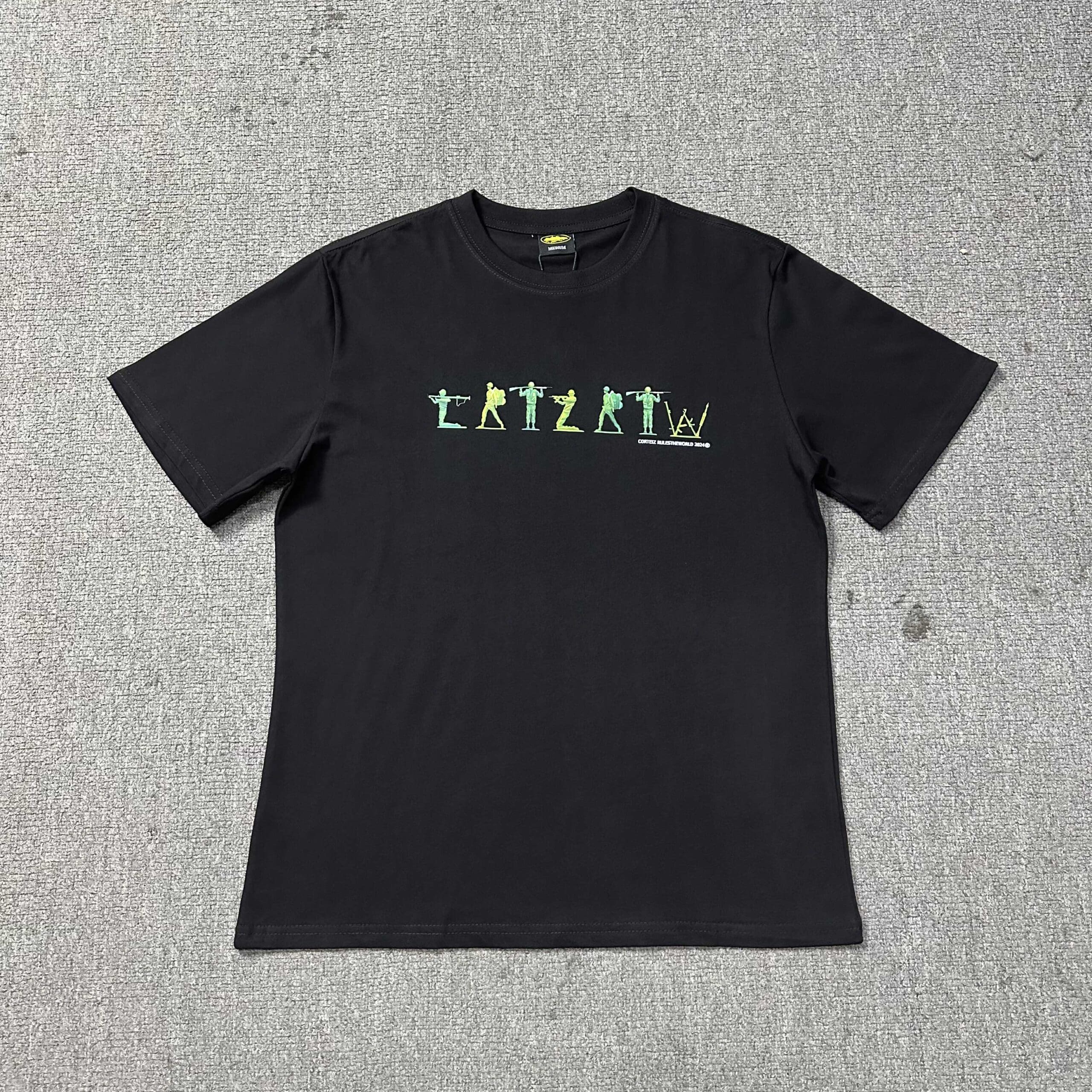 Corteiz Devil Island Letter Print T-Shirt