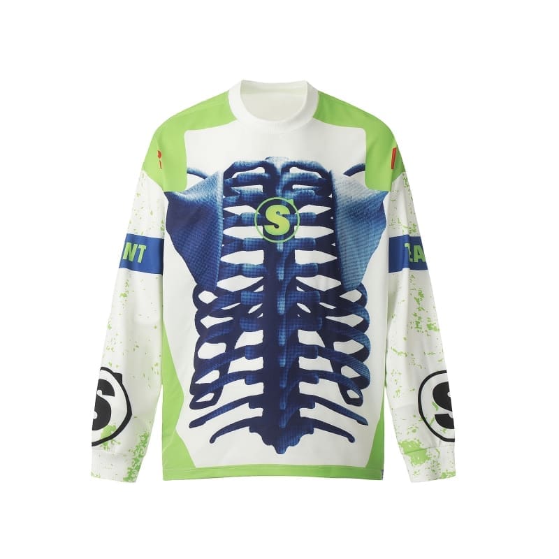 Saint Michael Denim Tears Full Printed Long Sleeve Vintage Shirt for Men