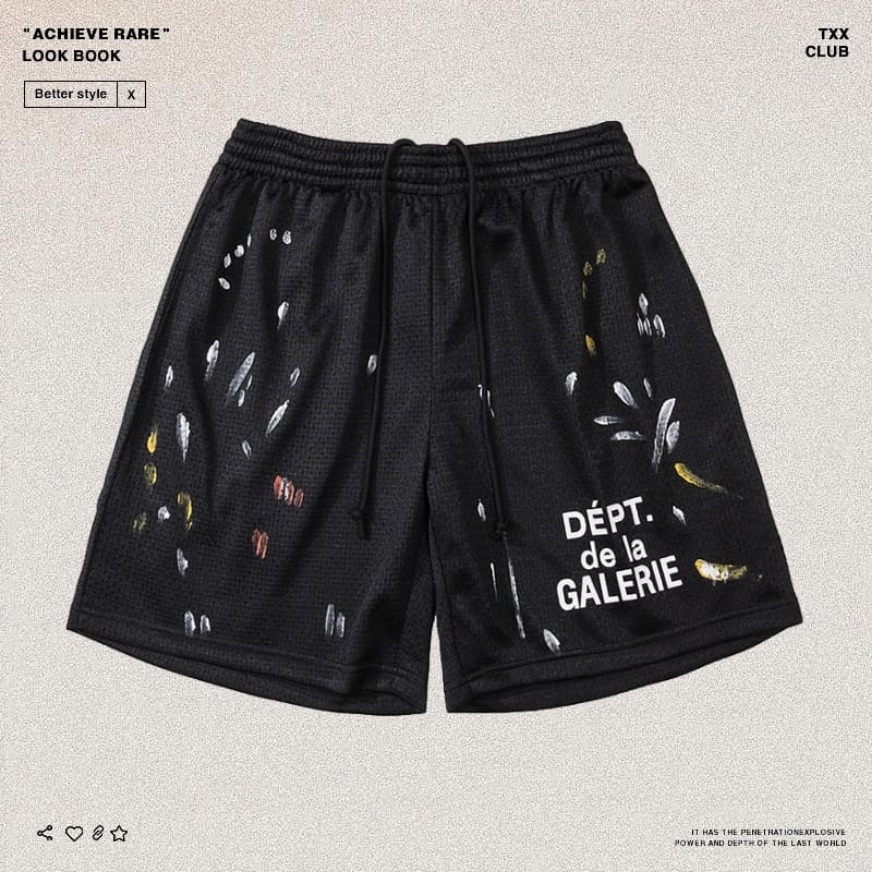 Gallery Dept Hand-Painted Splash Ink Shorts