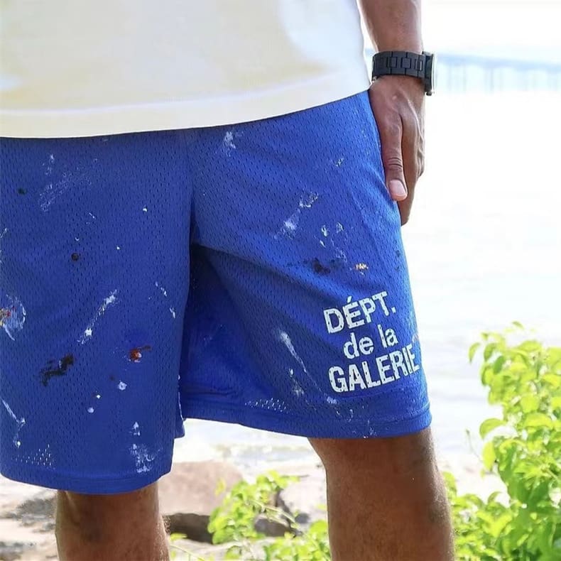 Gallery Dept Mesh Ink Splash Shorts