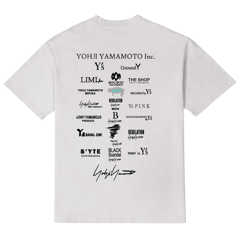 Yohji Yamamoto X Bafang Full Printed Logo Tee