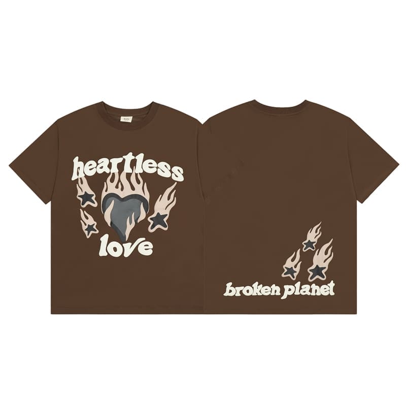 Broken Planet Puff Print Summer Cotton T-Shirt for Men and Women