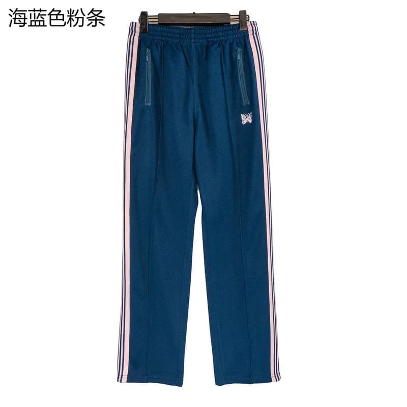 Needles Butterfly Embroidery Side Stripe Pants (Style 2)