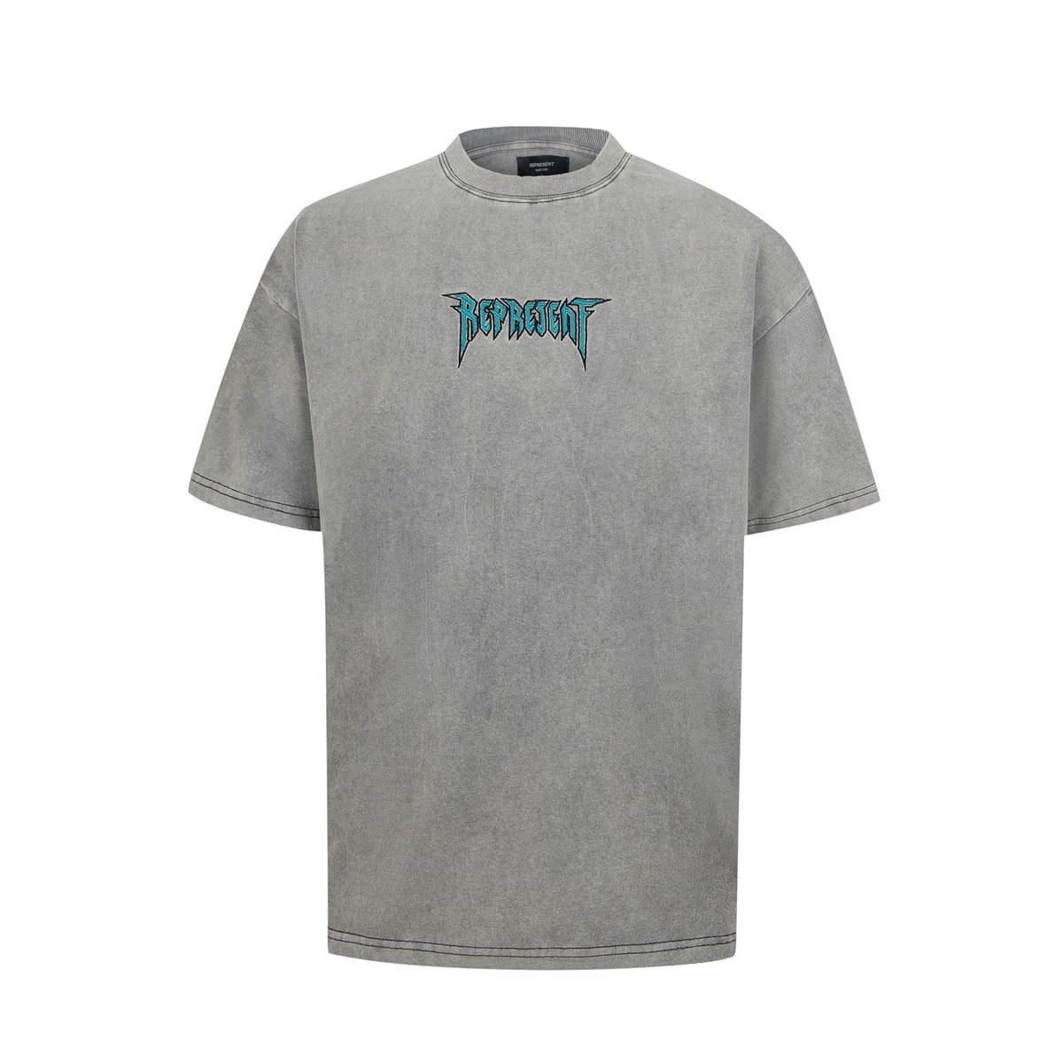 Represent Chest Embroidered Letter Logo T-Shirt Washed Loose Bottoming Shirt