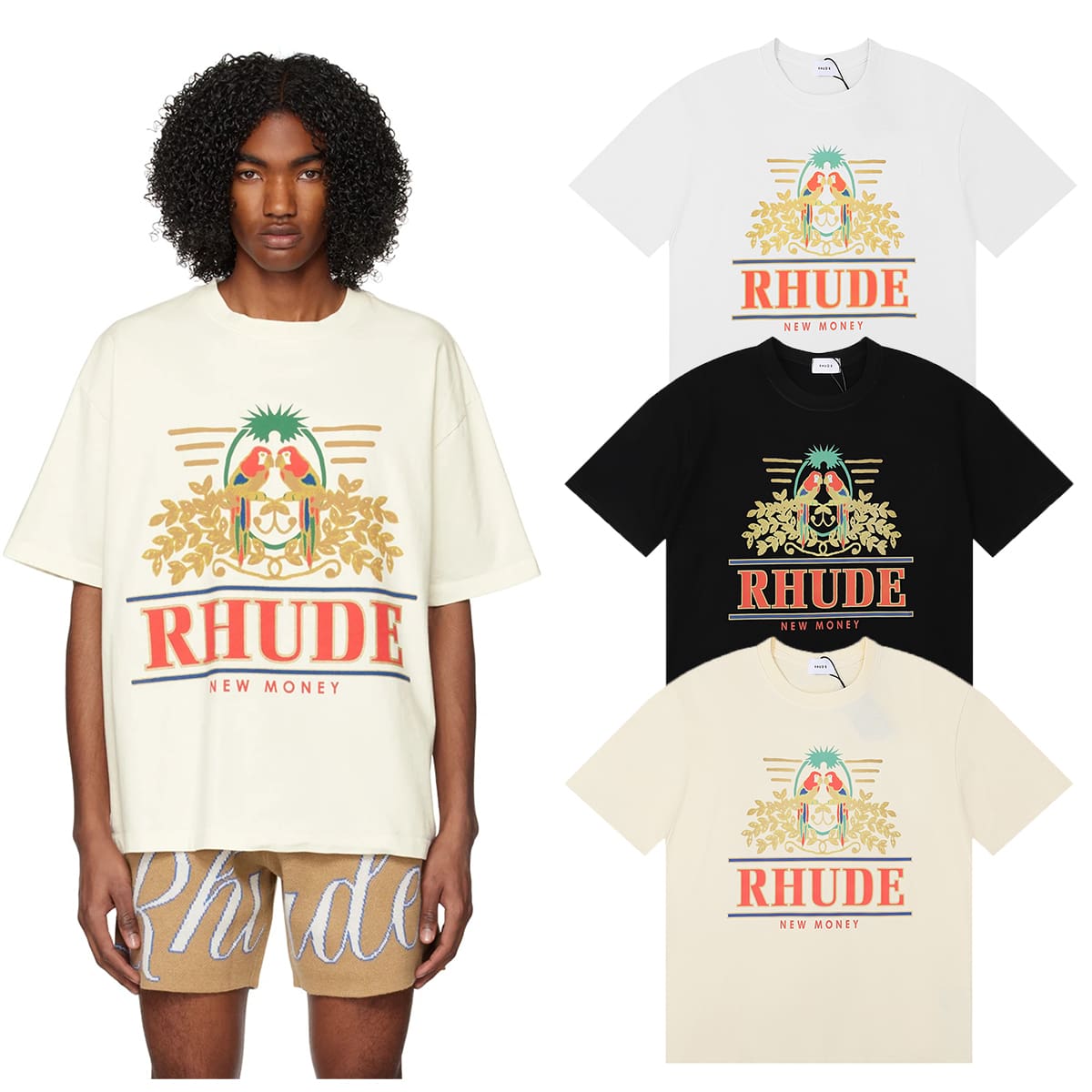 Rhude Parakeet Printed Undershirt
