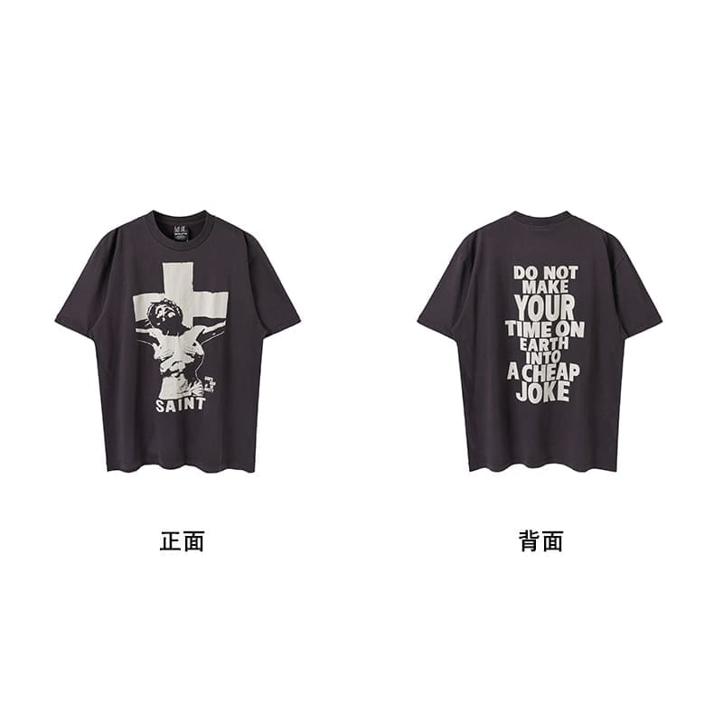 Saint Michael Vintage Short-Sleeved T-Shirt European Hip Hop Niche Style