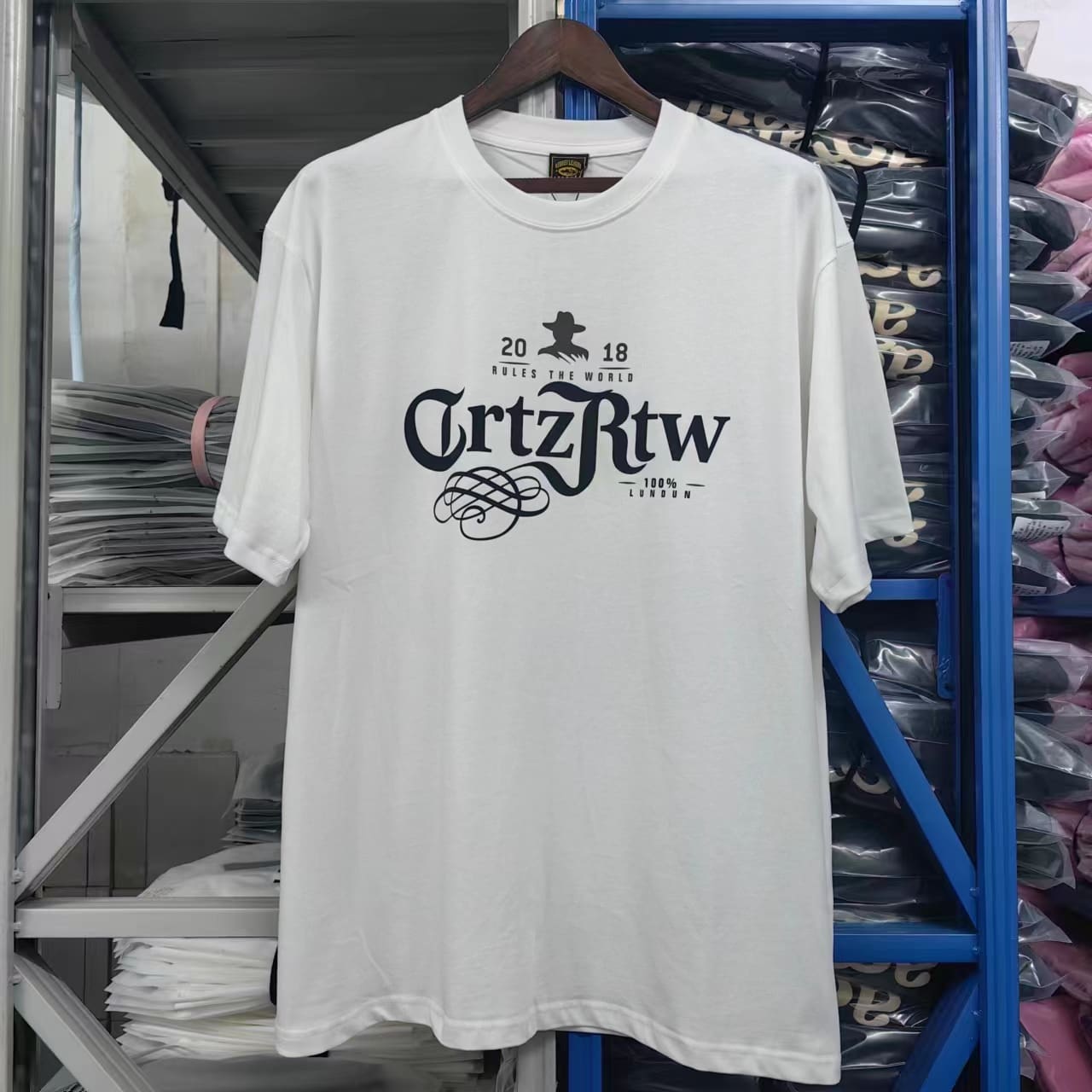 Corteiz Devil Island Printed Cotton Short Sleeve T-Shirt for Men and Women