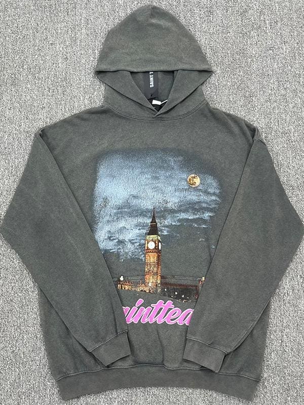 Saint Michael Denim Tears Vintage Terry Hoodie Washed Distressed