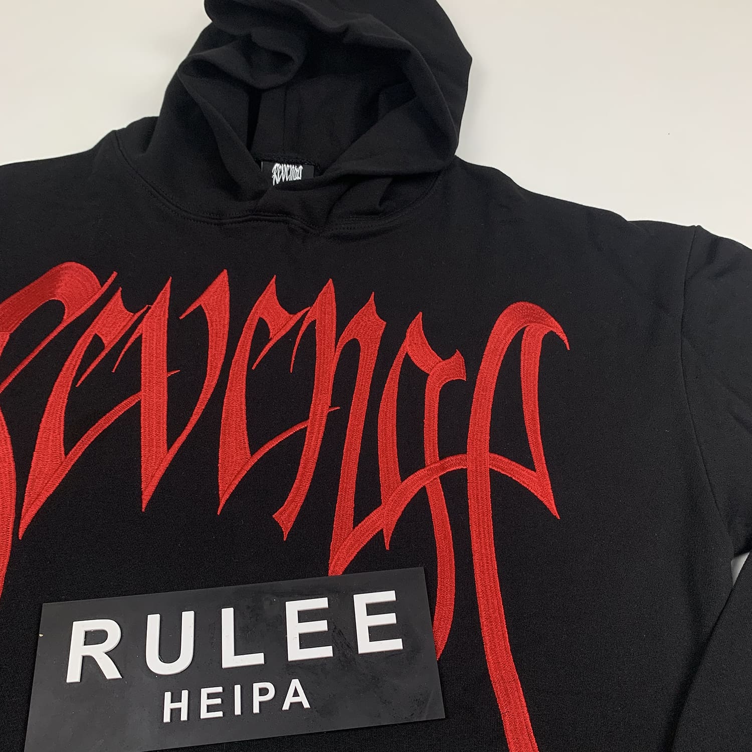 Revenge Red Embroidery Logo Hoodie