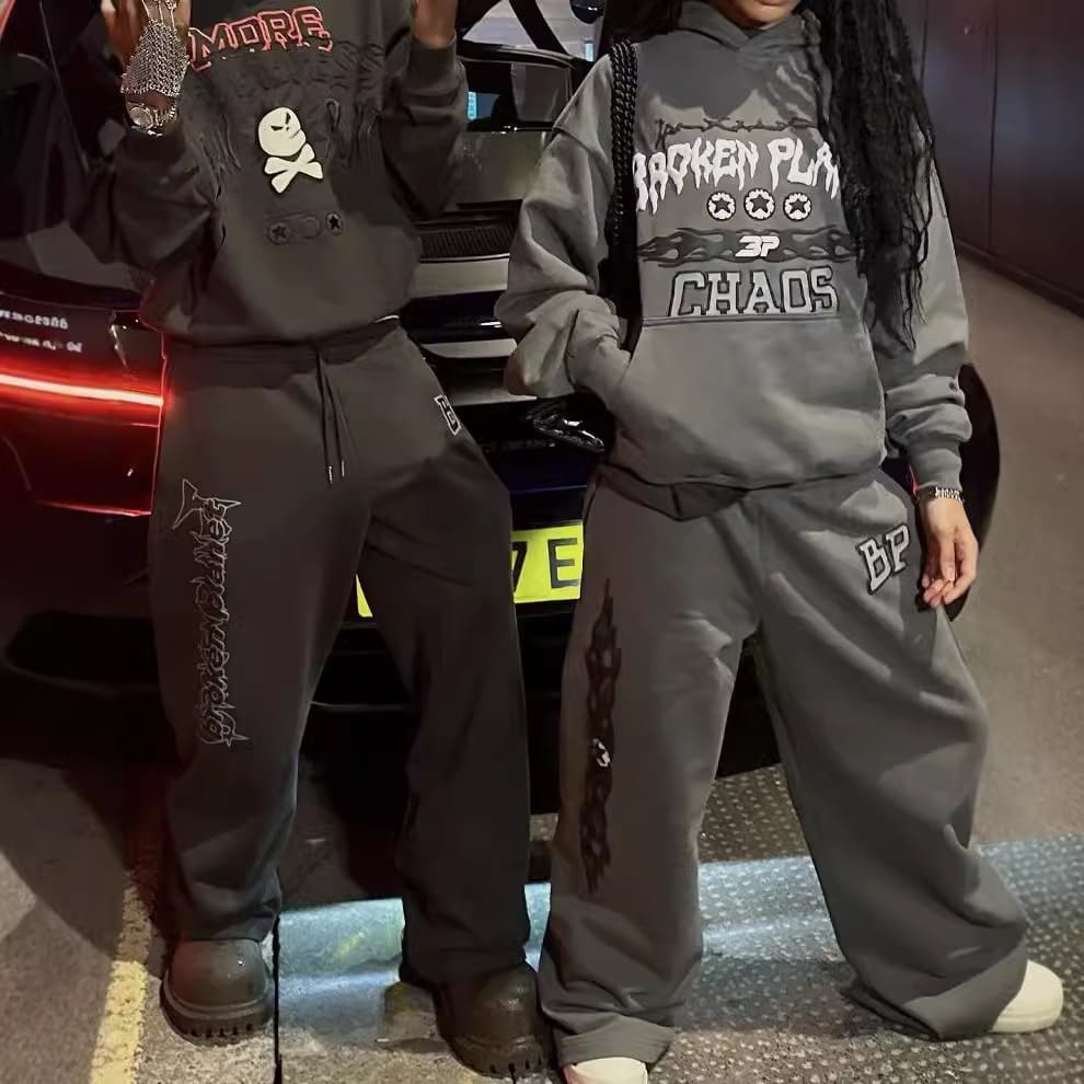 Broken Planet Spring Puff Print Hoodie for Men