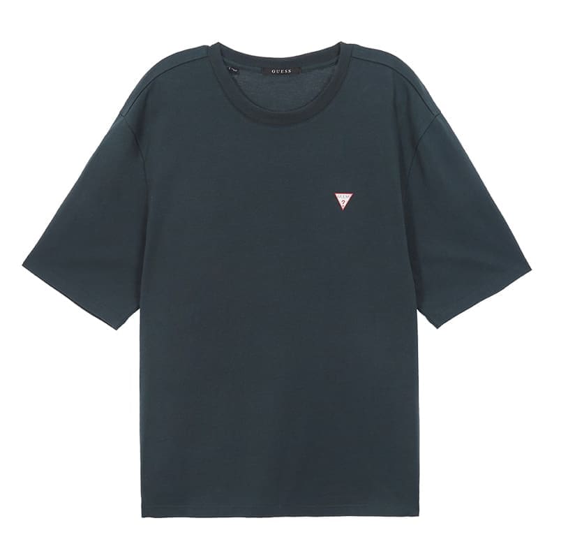 Guess Classic Inverted Triangle Print Short Sleeve T-Shirt for Couples