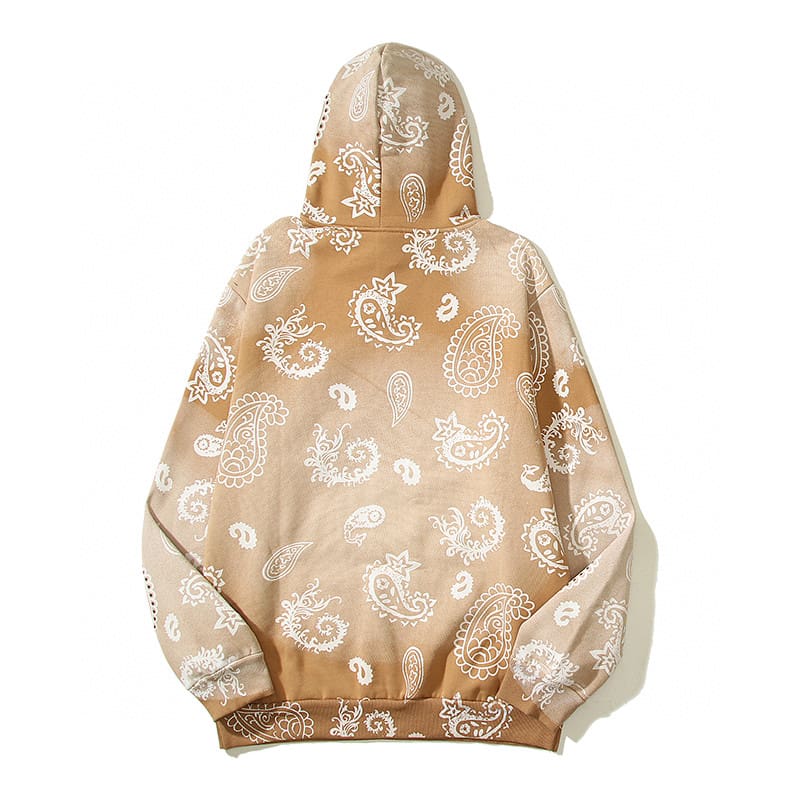 Kanye Hip Hop Paisley Printed Hoodie