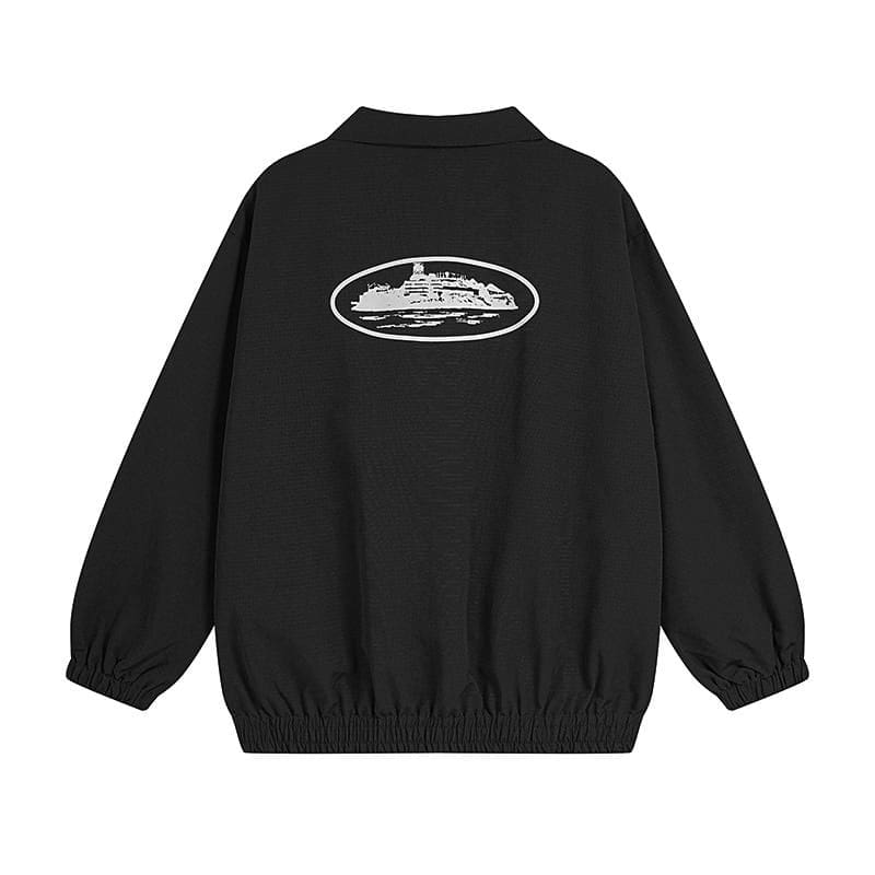 Corteiz Devil Island Printed Stand Collar Jacket