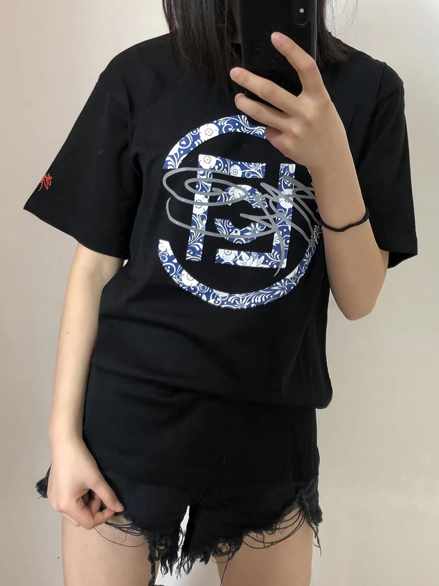 Ssur Plus X Clot Blue And White Porcelain T-Shirt