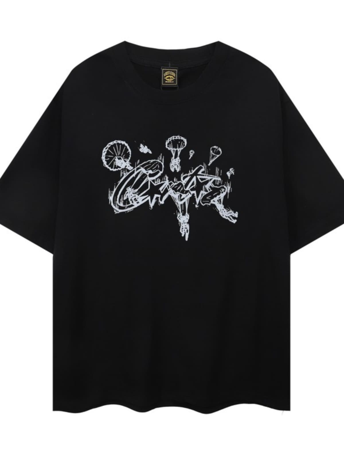 Corteiz Devil Island Summer Cotton Casual Loose Round Neck T-Shirt for Men and Women