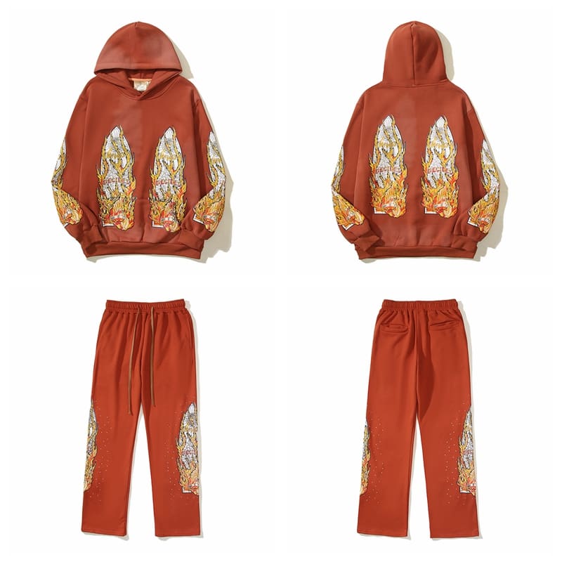 2024 H*lst*r high street leisure two-piece set sweater and pants for men and women