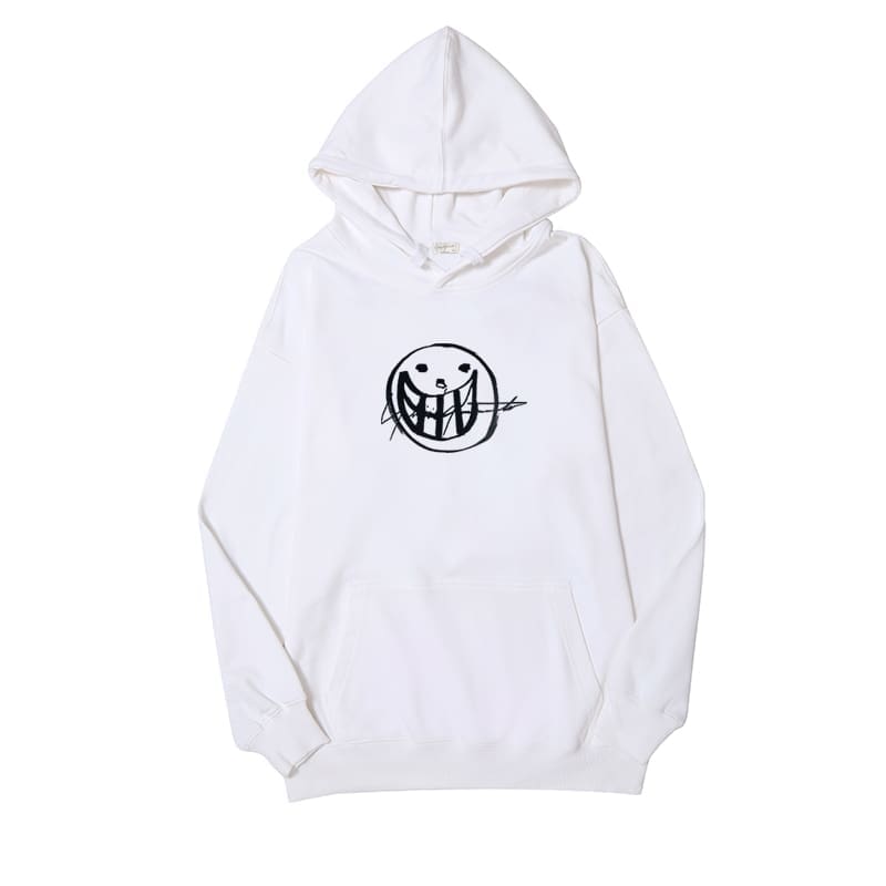 yohji yamamoto sketch smiley F**e hoodie