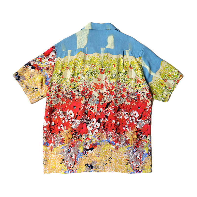 Kapital Pingtian Hehong Floral Print Casual Shirt