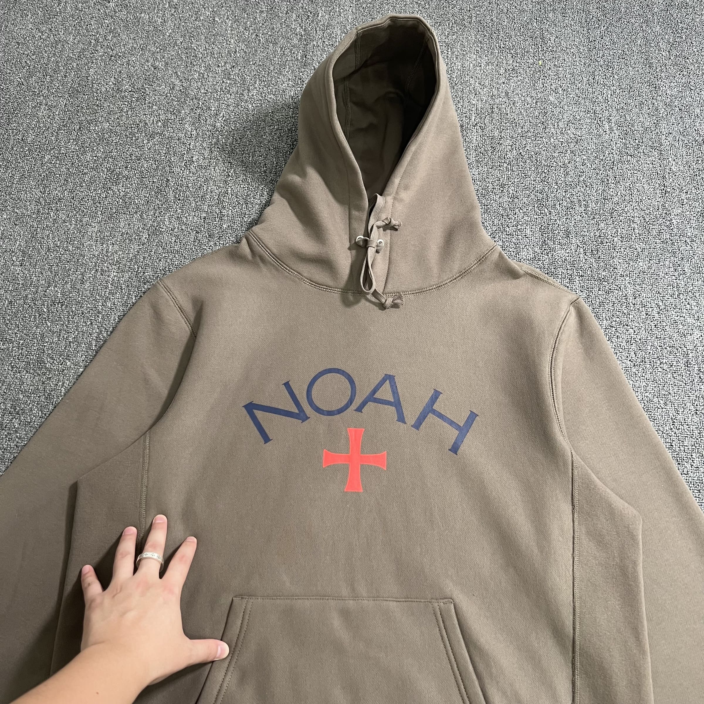 Noah Brown Cross Print Sweatshirt