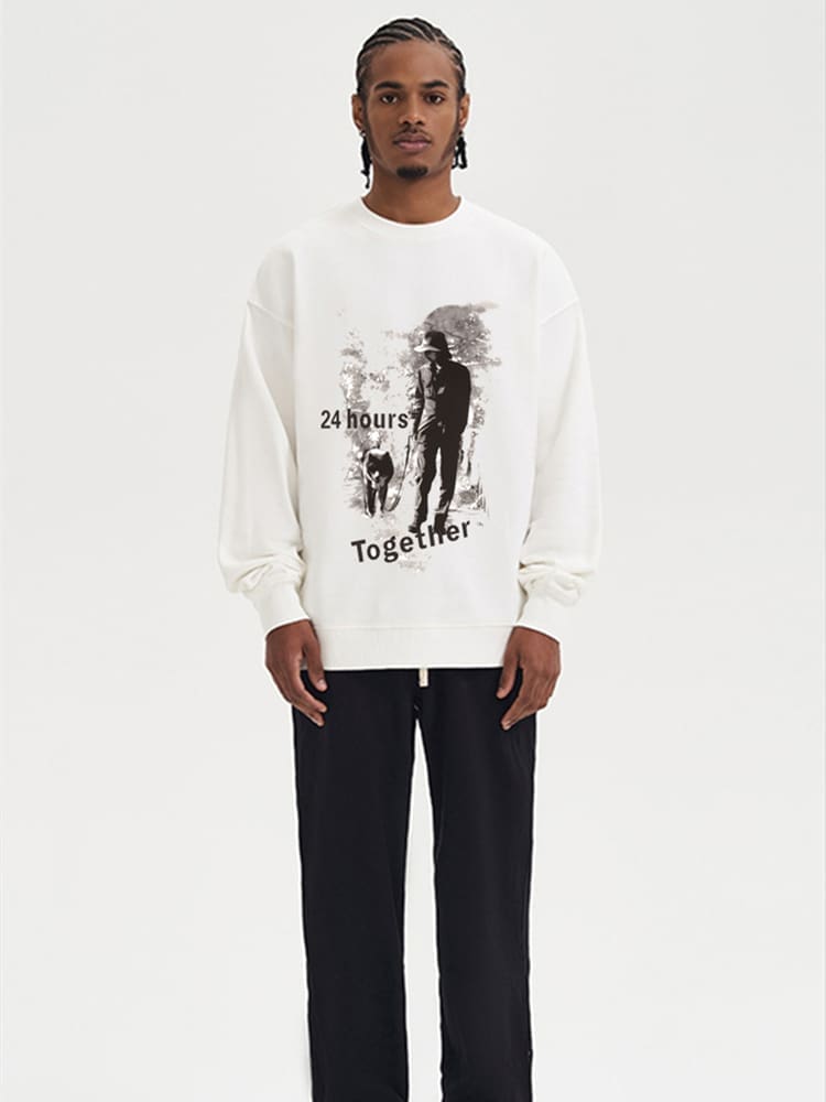 Yohji Yamamoto Abstract Character Hoodie