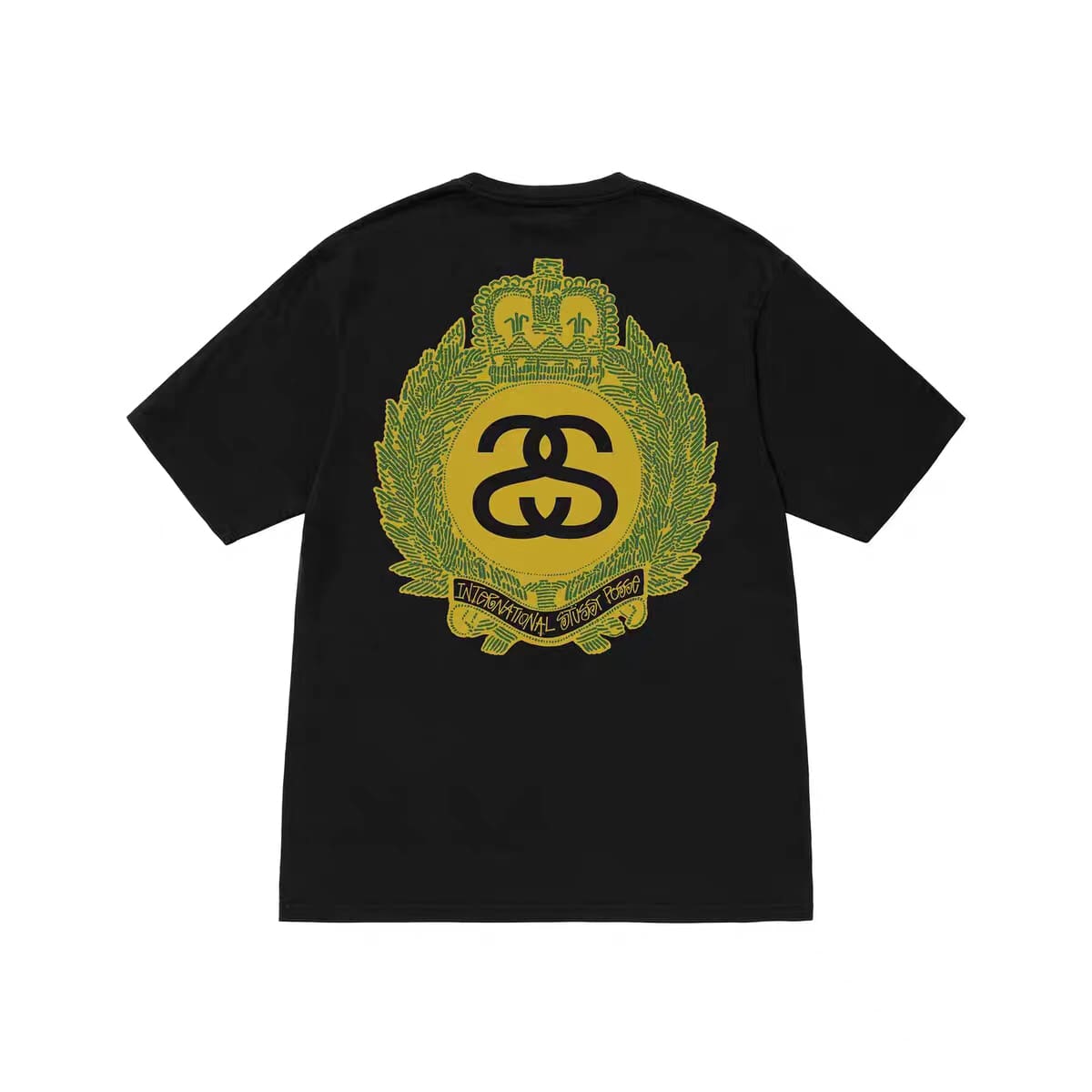 Stussy Crown Surfing Print Short Sleeve T-Shirt for Men and Women 2