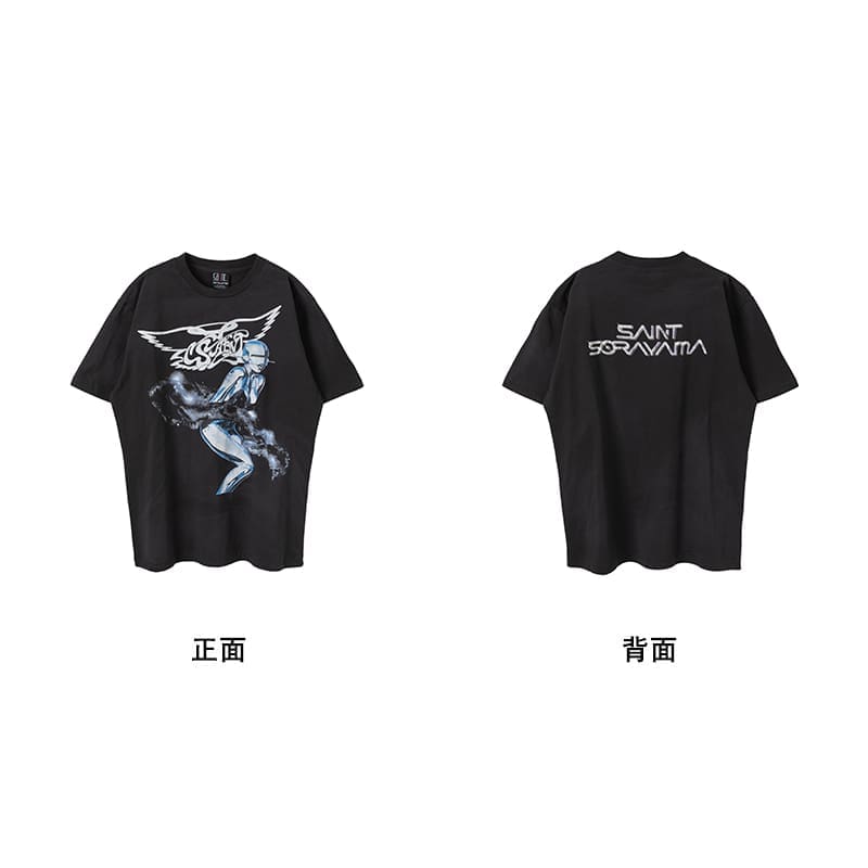 Saint Michael Vintage Short-Sleeved T-Shirt European Hip Hop Niche Style