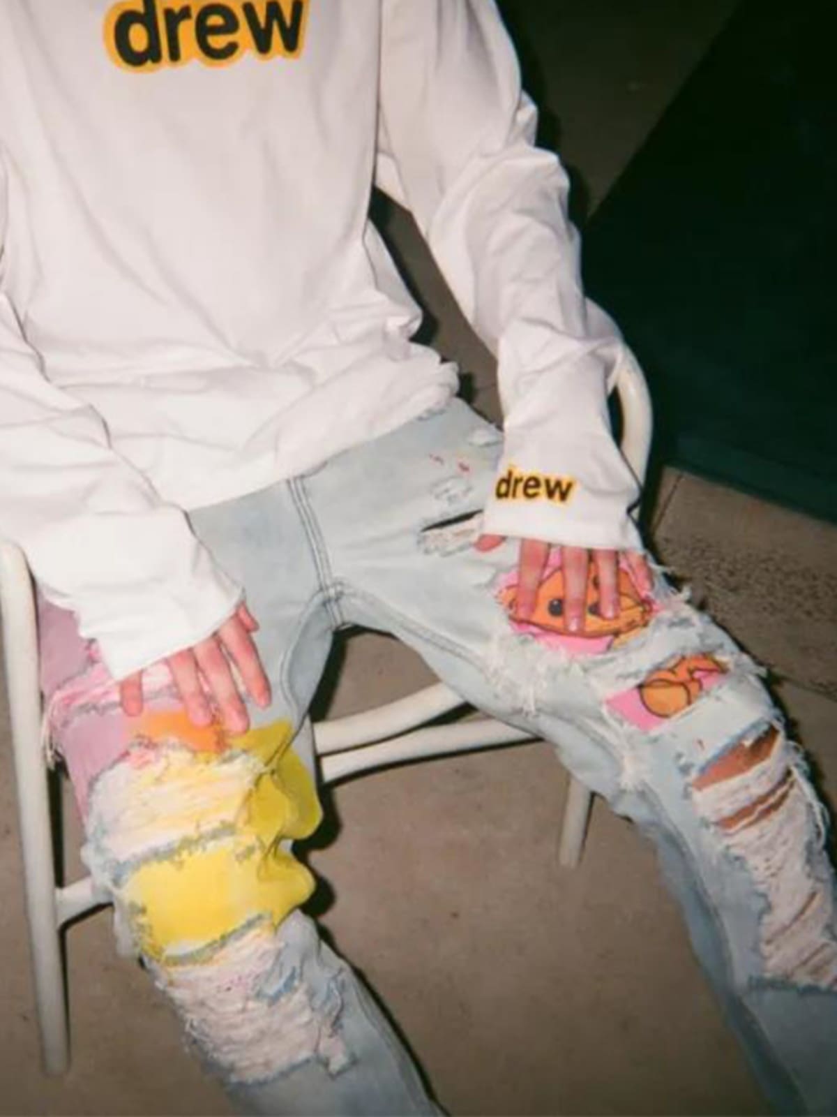 Drewhouse Smiley Cartoon Bear Jeans