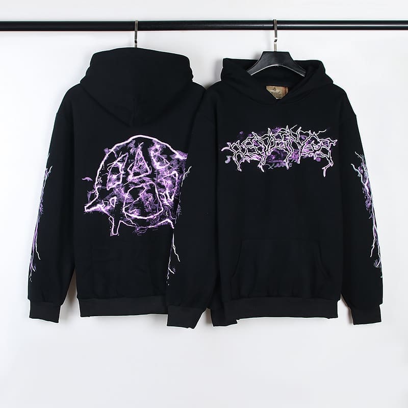 Revenge Dark Style Purple Lightning Hoodie