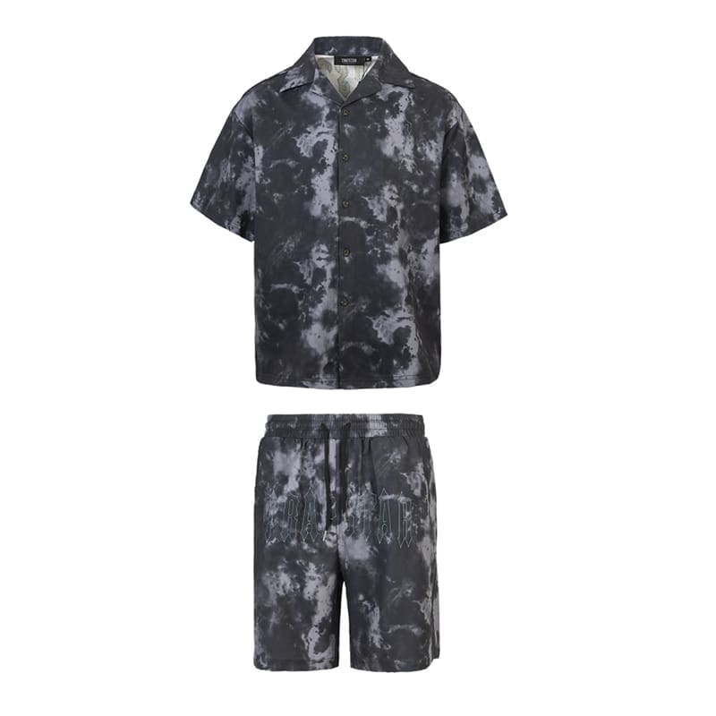 Trapstar Hollow Out Alphabet Embroidery Collar Shirt Suit