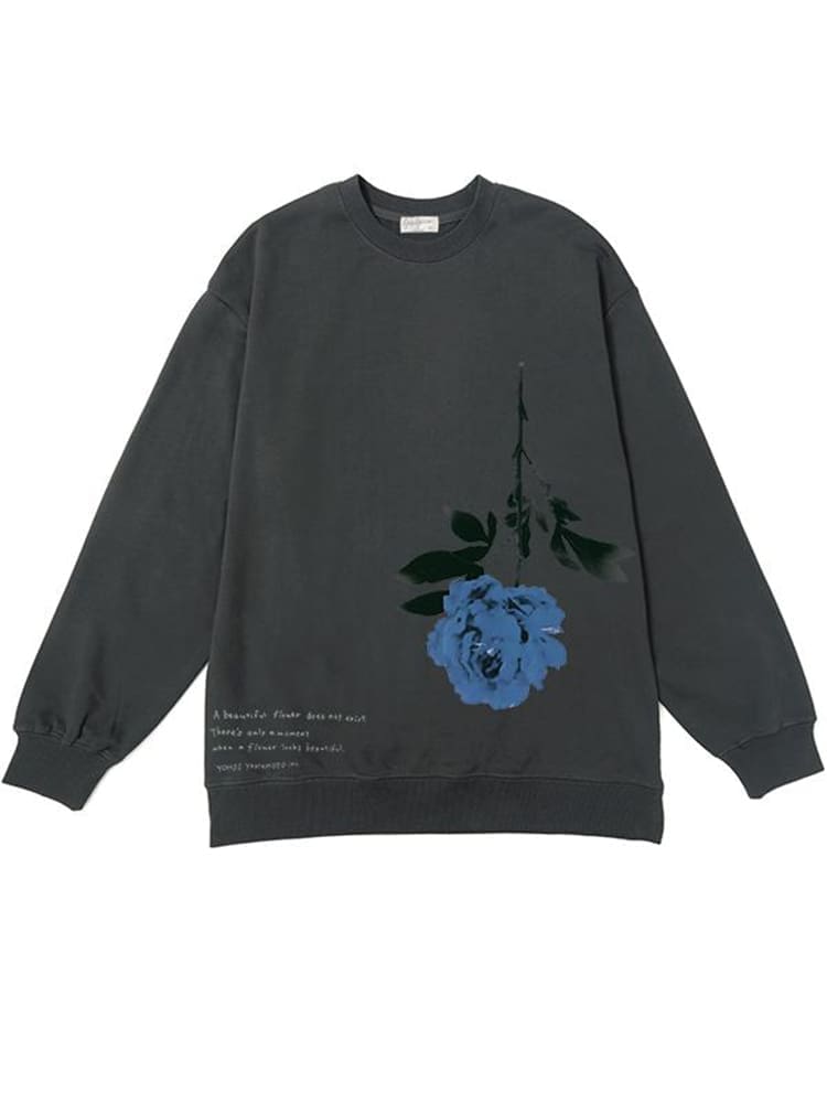 Yohji Yamamoto Rose Flower Sweatshirt