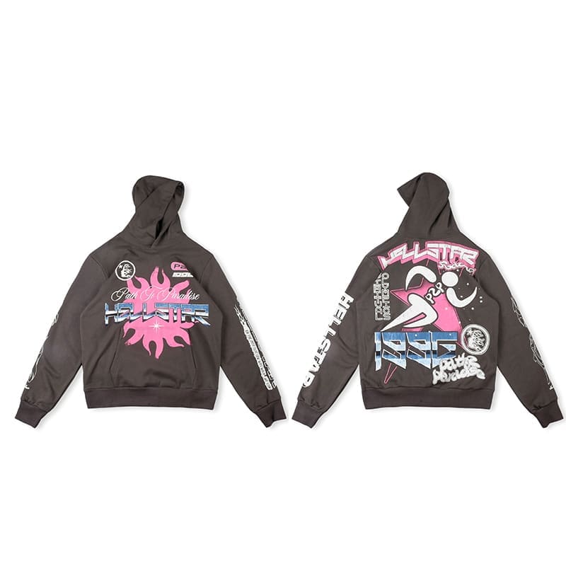 H*lst*r studios marble tie-dye hoodie