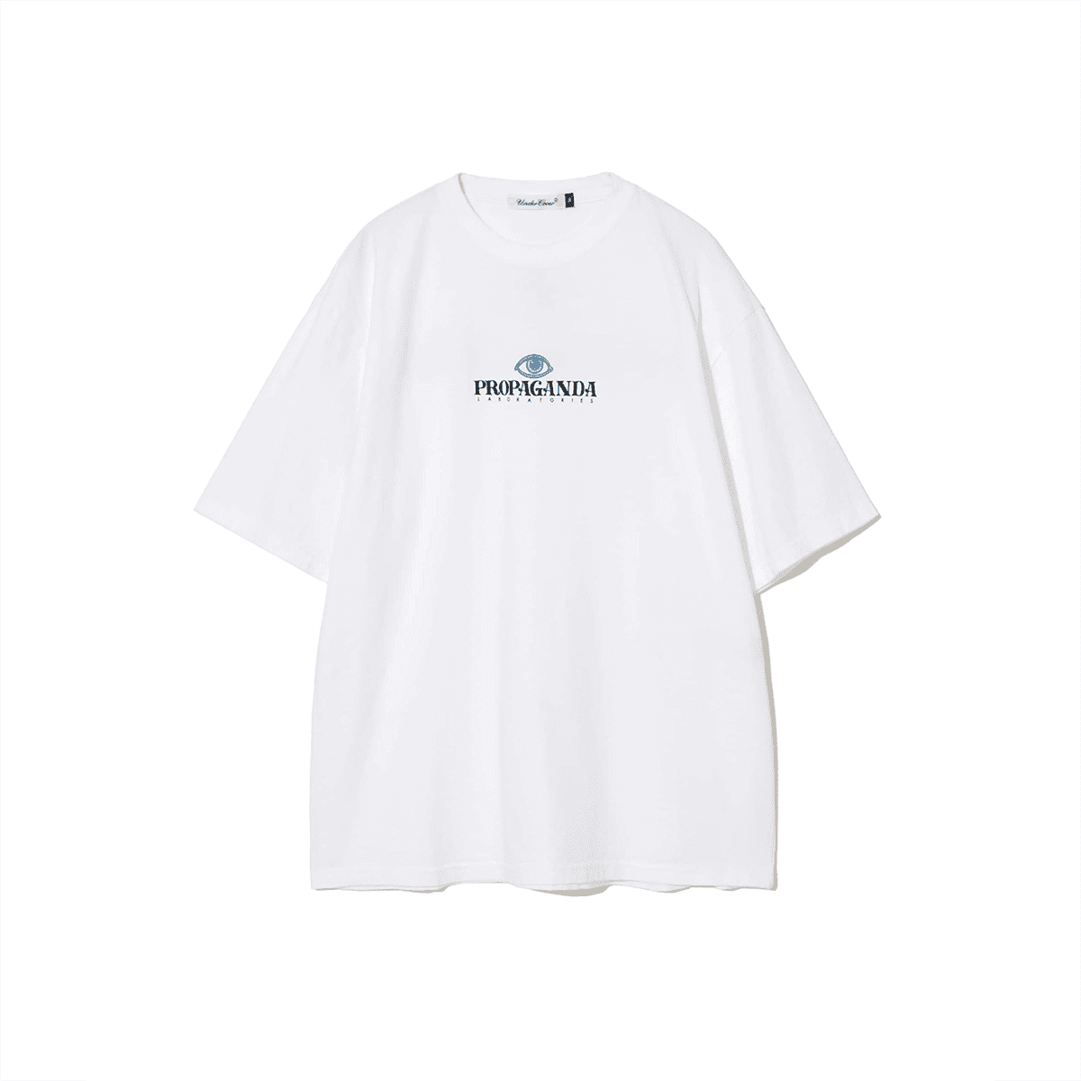 Undercover Blue Eyes Retro Washed Print Loose T-Shirt for Men and Women