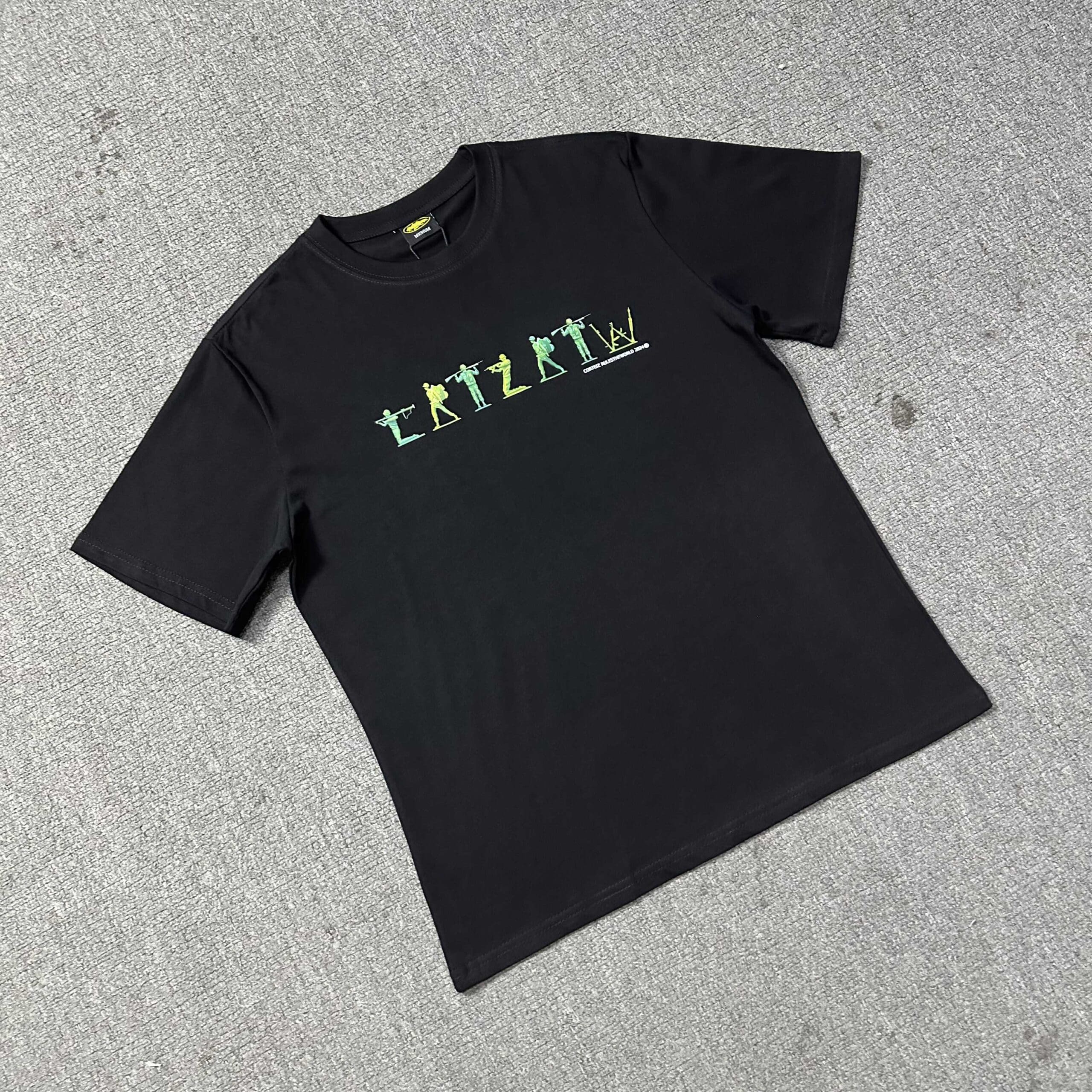 Corteiz Devil Island Letter Print T-Shirt