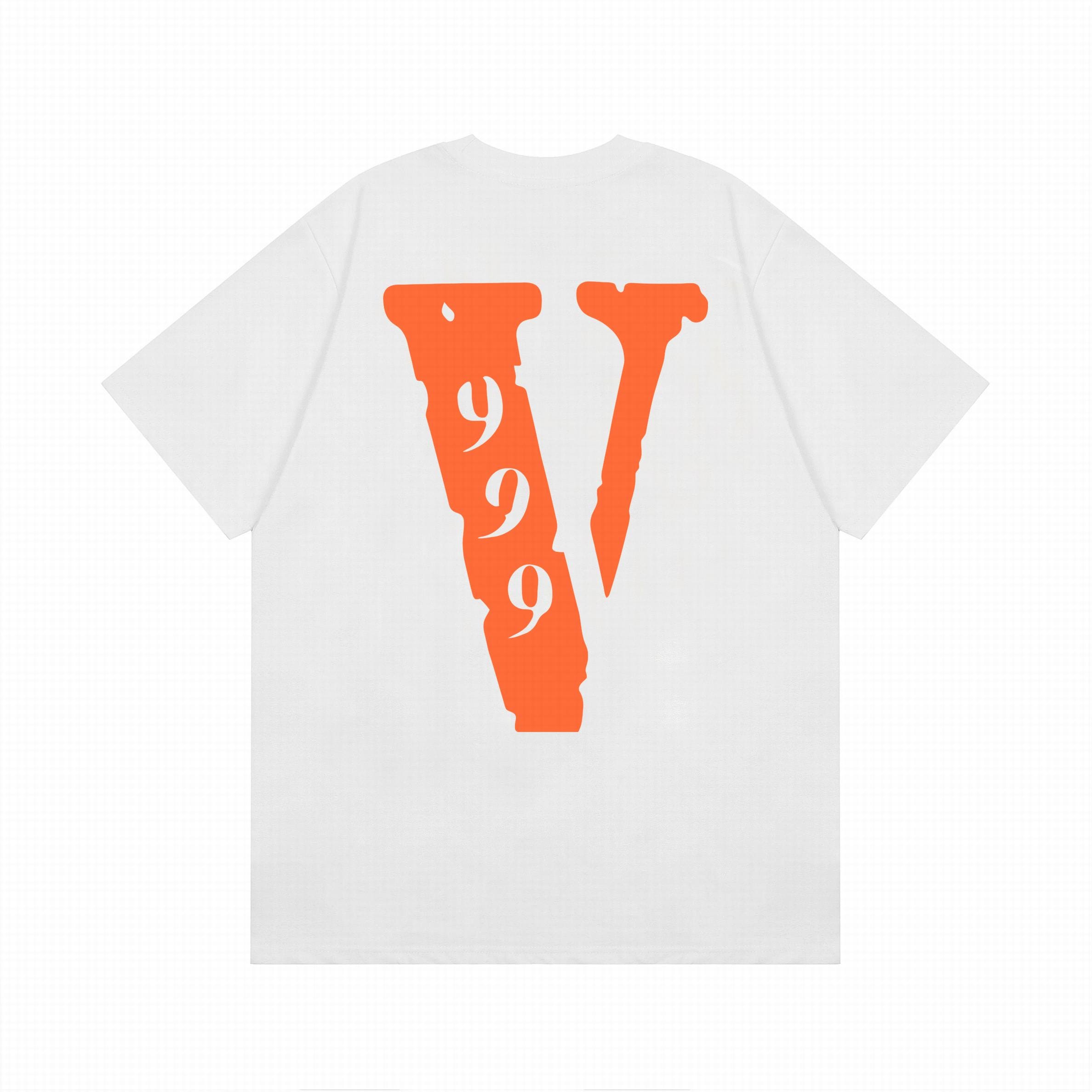 VLONE 999 Juice WRLD Large V Printed Loose High Street Cotton Short Sleeve T-Shirt