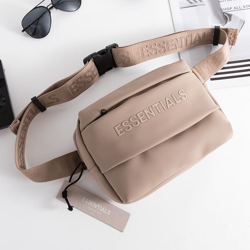 ESSENTIALS Crossbody Bag Solid Color FOG Leather Shoulder Bag for Men and Women