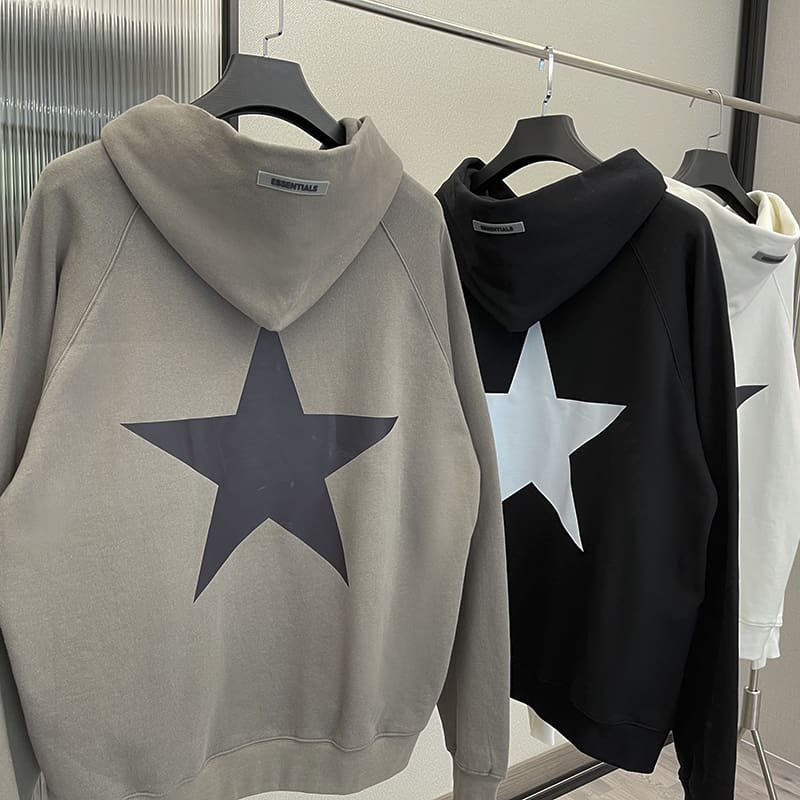 Fog Essentials Five-Pointed Star Zipper Sweater