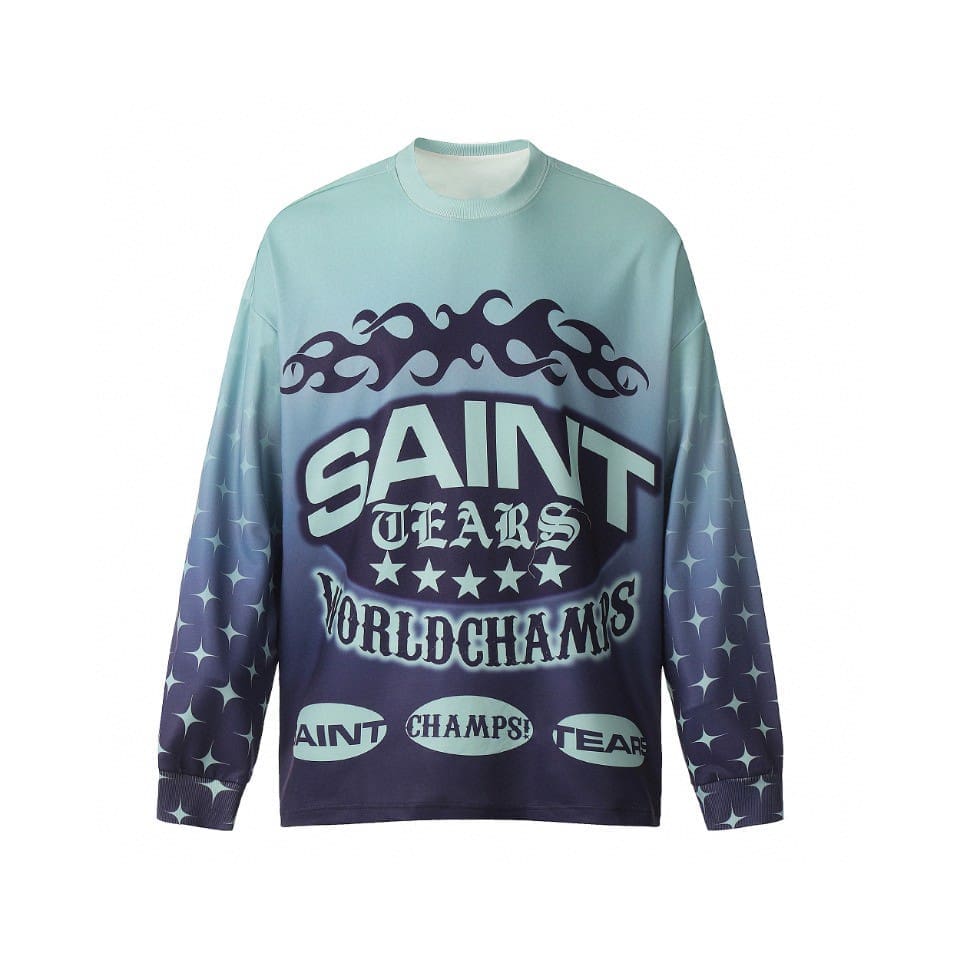 Saint Michael Vintage Loose Long Sleeve Drop Shoulder T-Shirt for Men