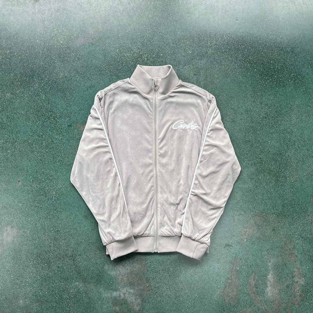 Corteiz Velvet Zipper Coat Set