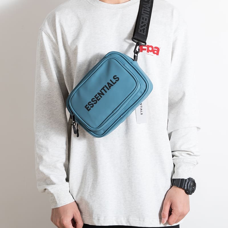 ESSENTIALS Cargo Style Chest Bag Small Square Messenger Bag for Men and Women