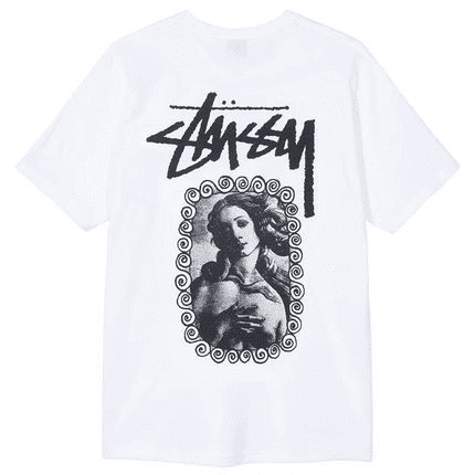 Stussy Crown Surfing Print Short Sleeve T-Shirt for Men and Women 3