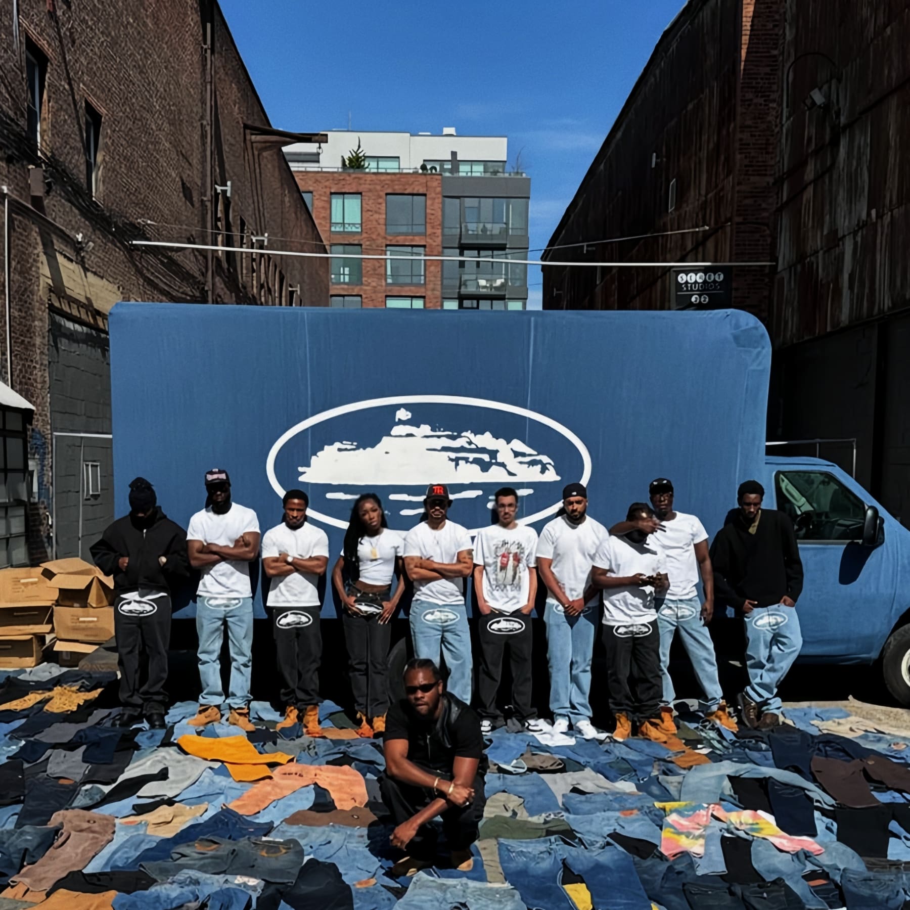 Corteiz Classic Printed American Straight Jeans West Coast Street Style