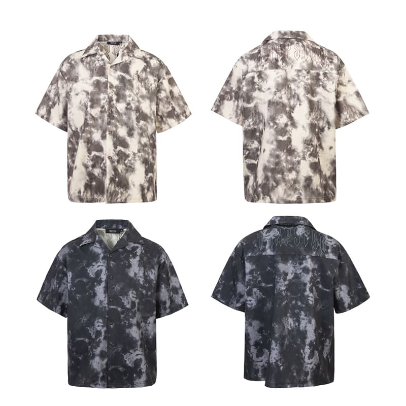 Trapstar Hollow Out Alphabet Embroidery Collar Shirt Suit