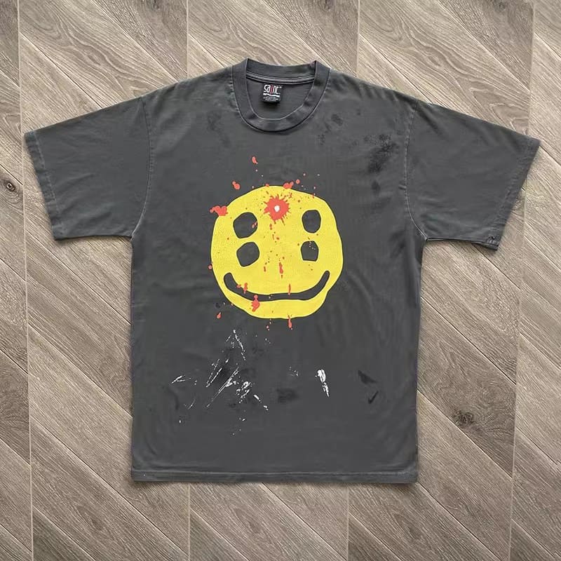 cpfm.xyz splash-ink smiley F**e spider tee